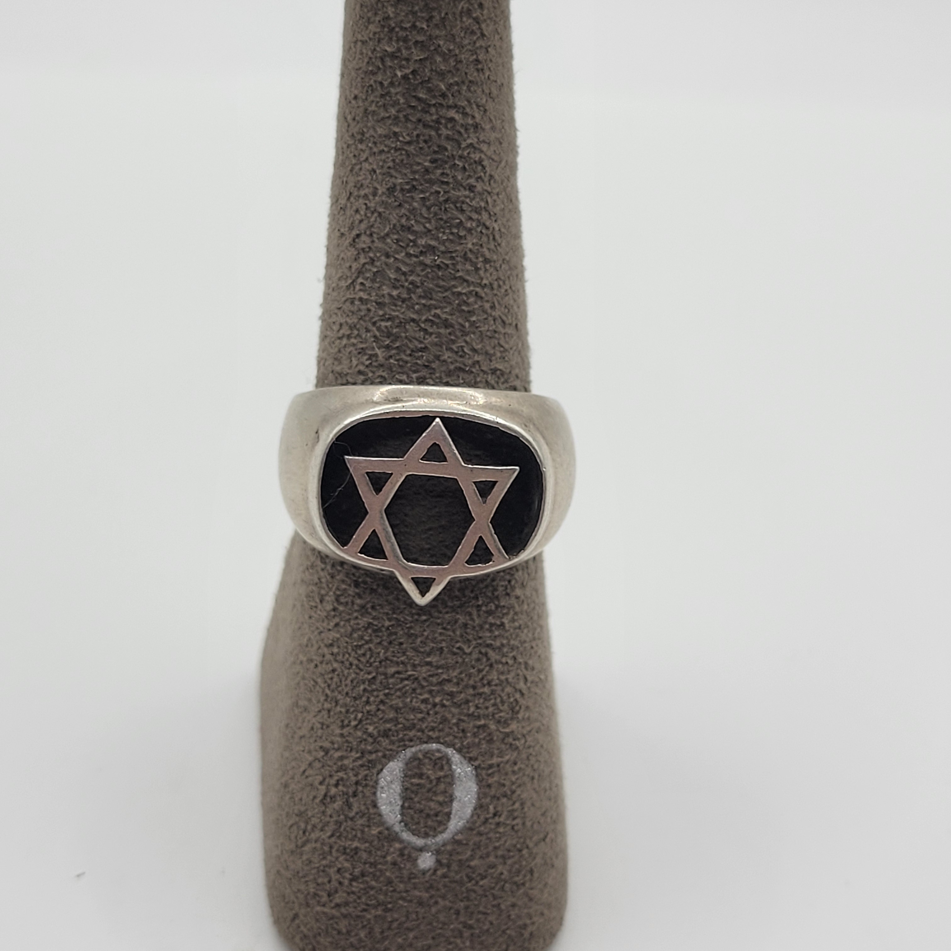Vintage Sterling Silver Off Center Star Of David Statement Ring